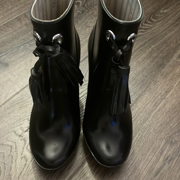 Coach Black Wedge Rainboots - Picture 9 of 16